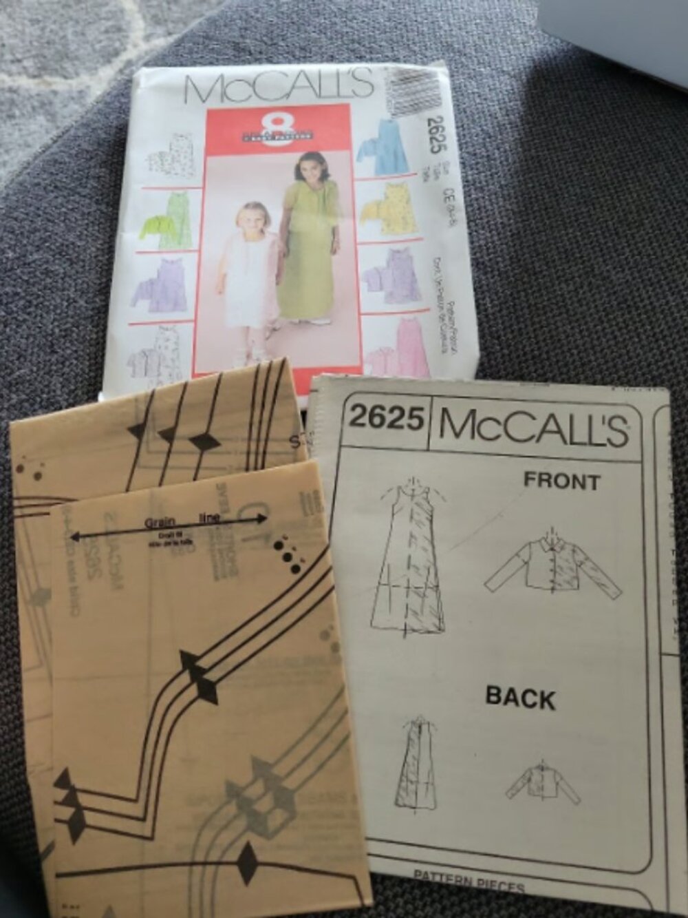 McCall's size CE 3-4-5 pattern. Girls dress